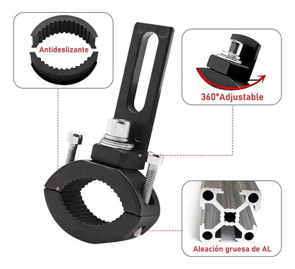 Soporte Base con Abrazadera para Faros Auxiliares de Motocicleta