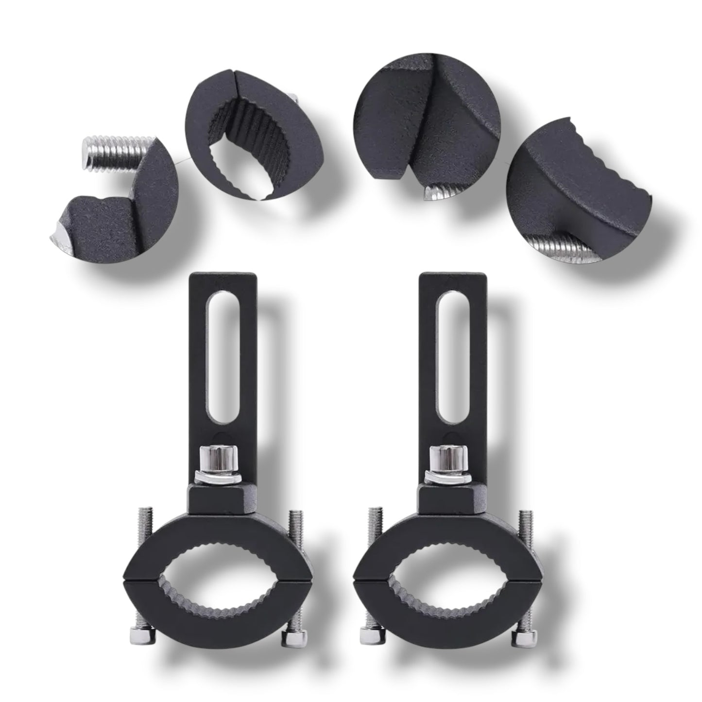 Soporte Base con Abrazadera para Faros Auxiliares de Motocicleta