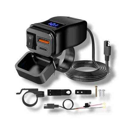 Cargador USB QC3.0 para Motocicleta