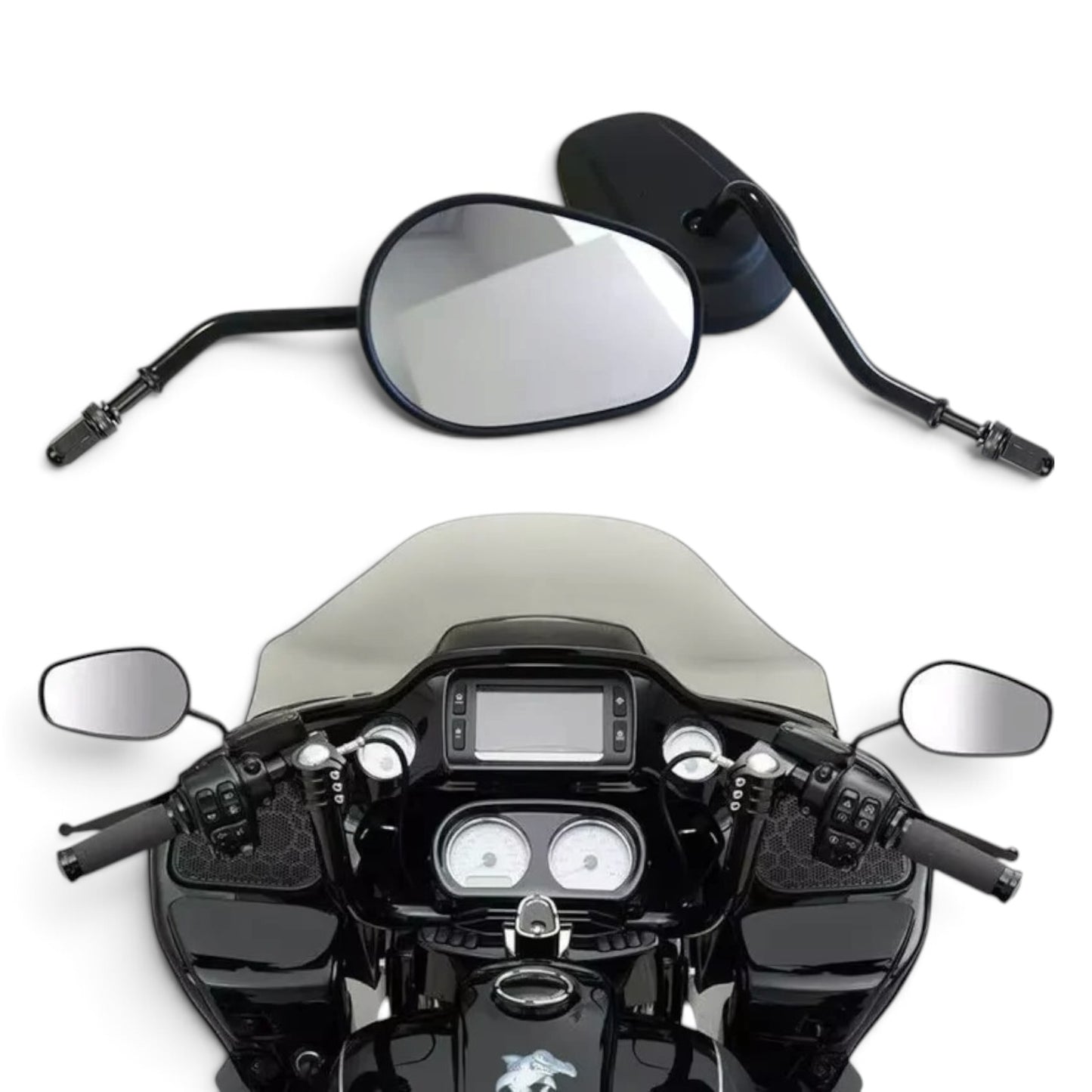 Espejos negros tipo OEM Harley Davidson