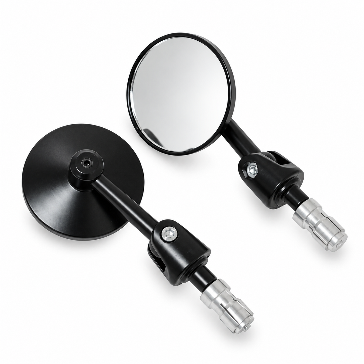 Espejos Café Racer RODA de Aluminio | Manillar 7/8” | Par Negro