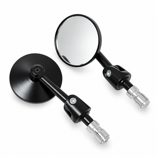 Espejos Café Racer RODA de Aluminio | Manillar 7/8” | Par Negro