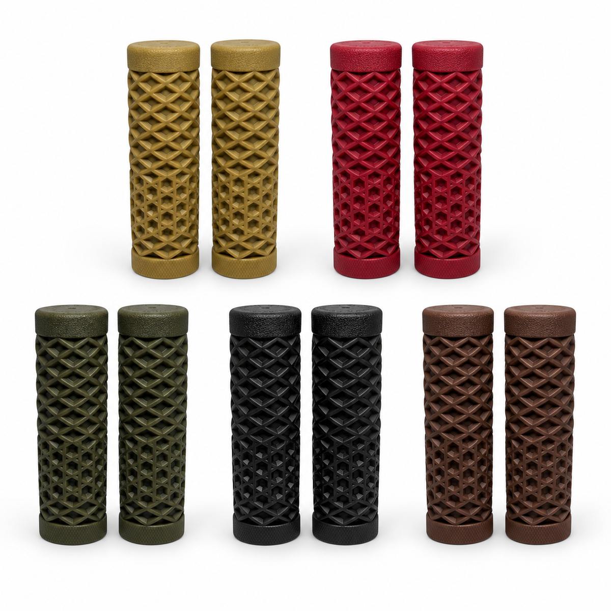 Puños Vintage Waffle 7/8” | Sin Tubo de Acelerador | Varios Colores