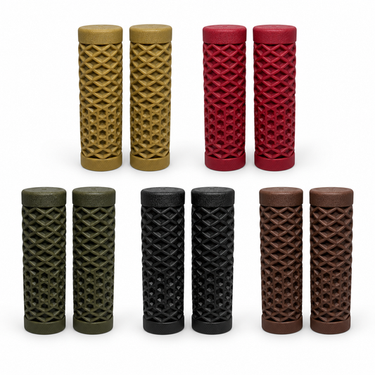Puños Vintage Waffle 7/8” | Sin Tubo de Acelerador | Varios Colores