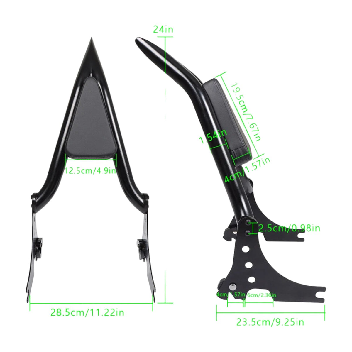 Respaldo Sissy Bar Desmontable para H-D Sportster XL883 / XL1200 | 2004–2023 | Negro