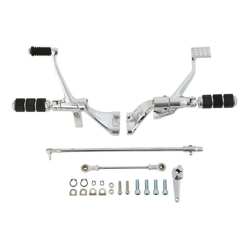 Kit de Mandos Adelantados para H-D Sportster XL883 / XL1200 | Negro / Cromo