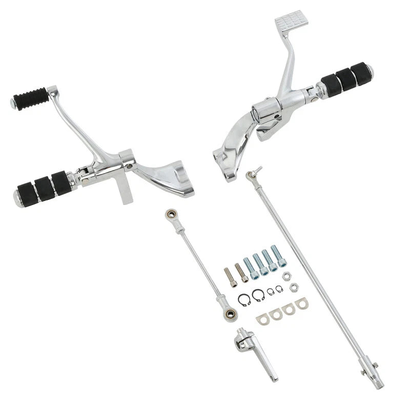 Kit de Mandos Adelantados para H-D Sportster XL883 / XL1200 | Negro / Cromo