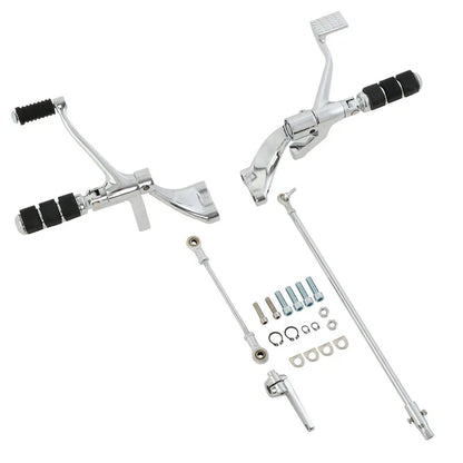 Kit de Mandos Adelantados para H-D Sportster XL883 / XL1200 | Negro / Cromo