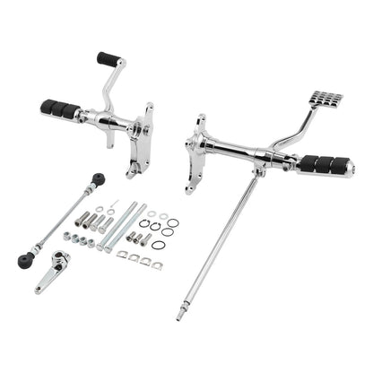 Kit de Mandos Adelantados para H-D Sportster XL883 / XL1200 | Negro / Cromo