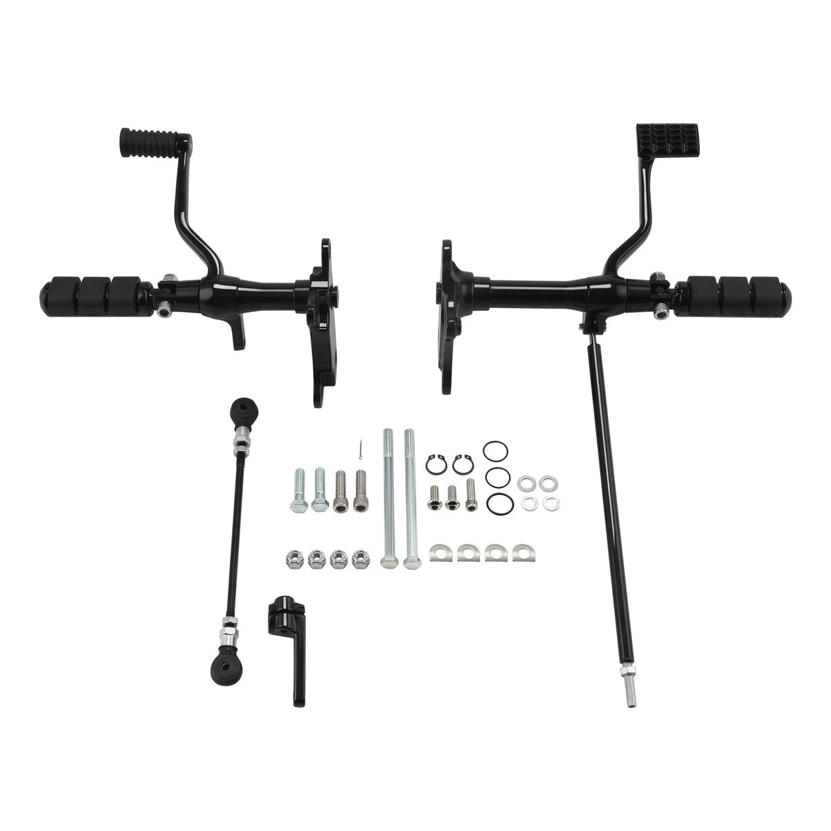 Kit de Mandos Adelantados para H-D Sportster XL883 / XL1200 | Negro / Cromo