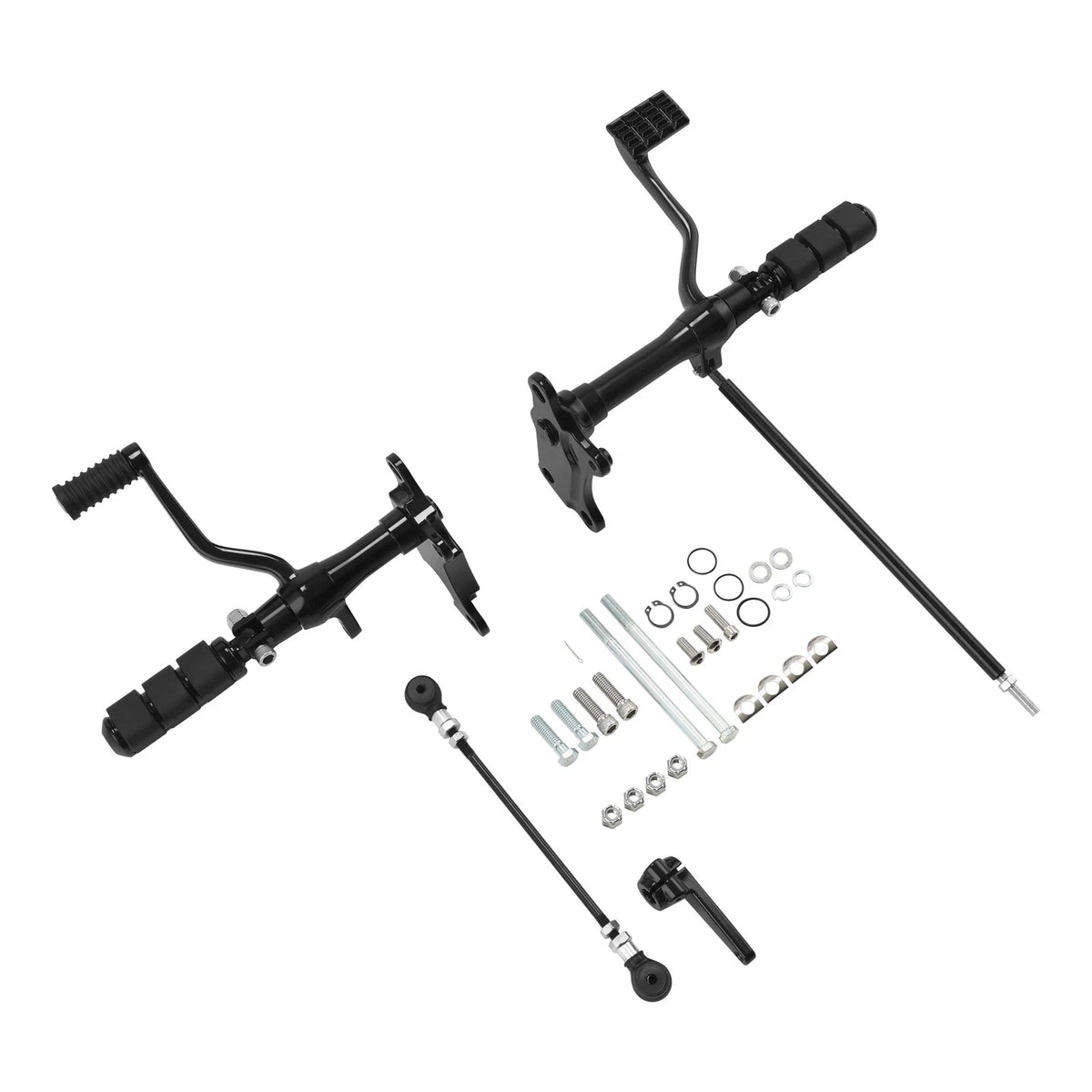 Kit de Mandos Adelantados para H-D Sportster XL883 / XL1200 | Negro / Cromo