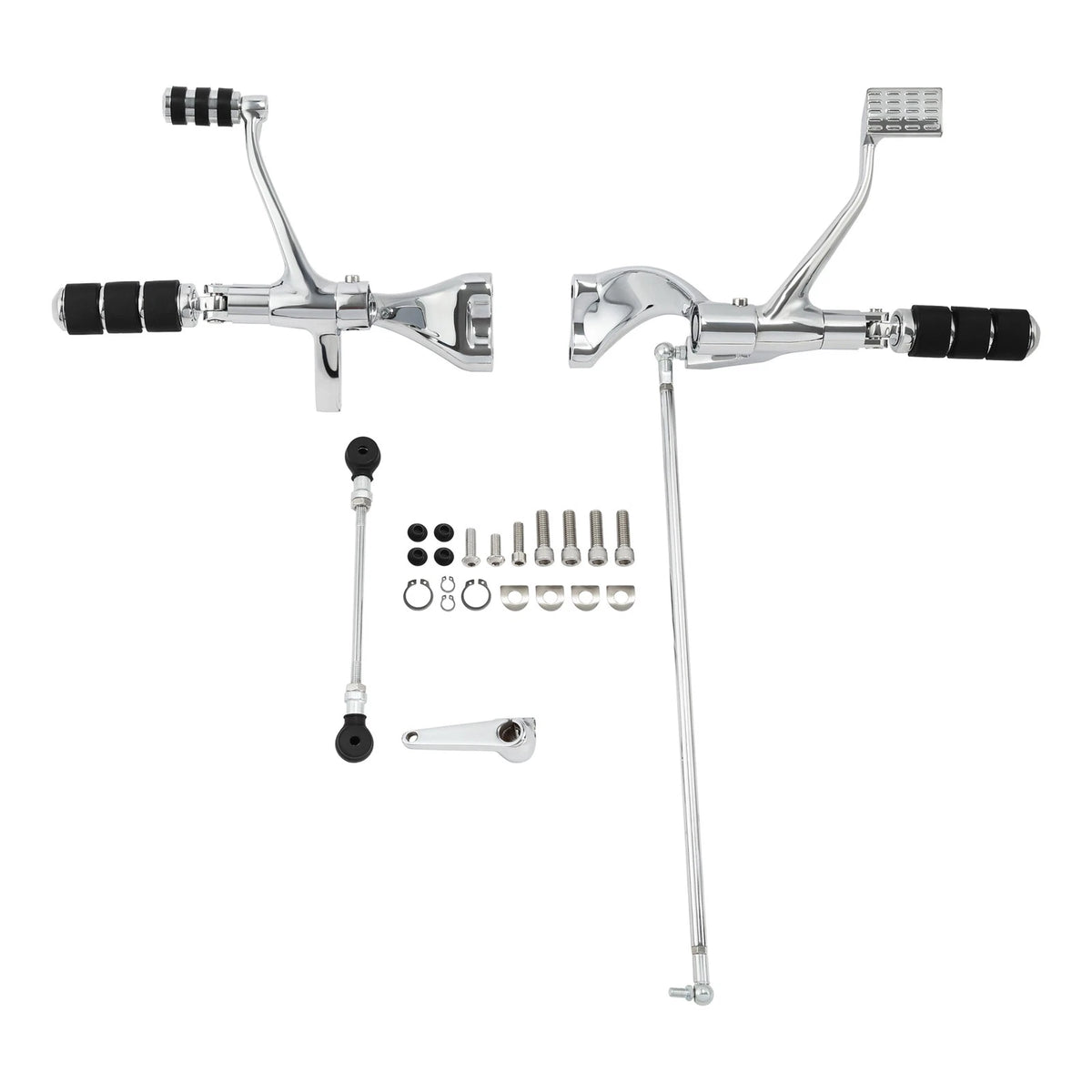 Kit de Mandos Adelantados para H-D Sportster XL883 / XL1200 | Negro / Cromo