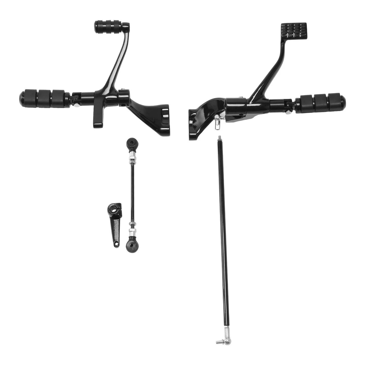 Kit de Mandos Adelantados para H-D Sportster XL883 / XL1200 | Negro / Cromo