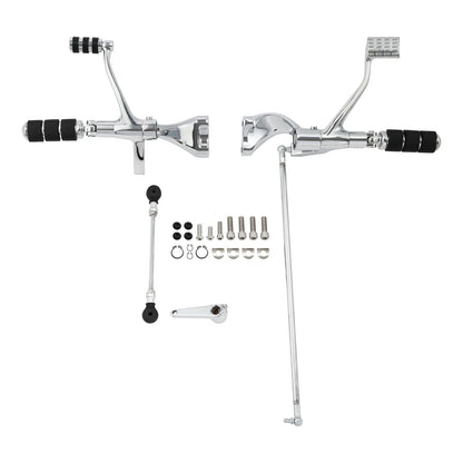 Kit de Mandos Adelantados para H-D Sportster XL883 / XL1200 | Negro / Cromo