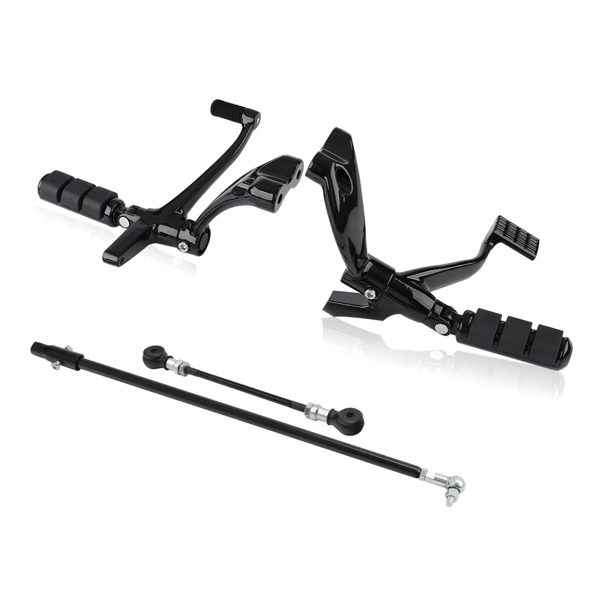 Kit de Mandos Adelantados para H-D Sportster XL883 / XL1200 | Negro / Cromo