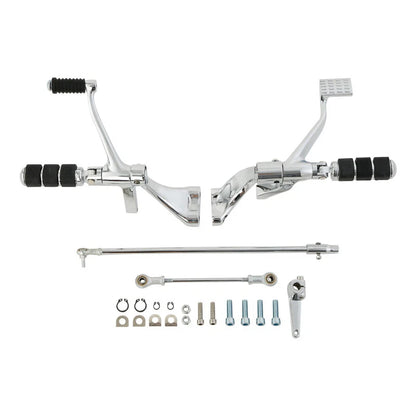 Kit de Mandos Adelantados para H-D Sportster XL883 / XL1200 | Negro / Cromo
