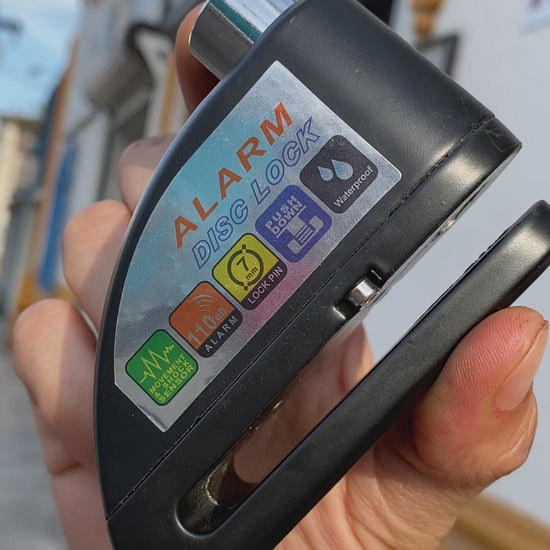 Candado anti-robo para disco con alarma