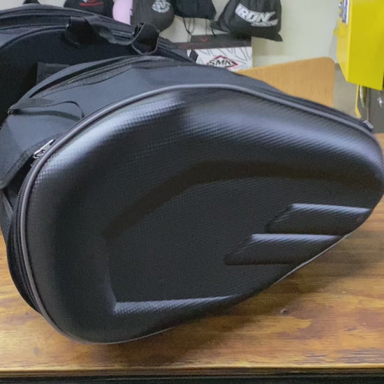 Alforjas de tela tipo maleta para motocicleta