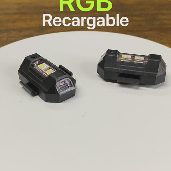 Mini estrobo LED RGB recargable