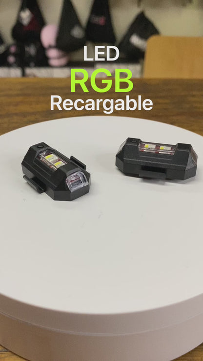 Mini estrobo LED RGB recargable