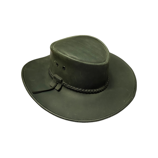 Sombrero tradicional de piel color negro