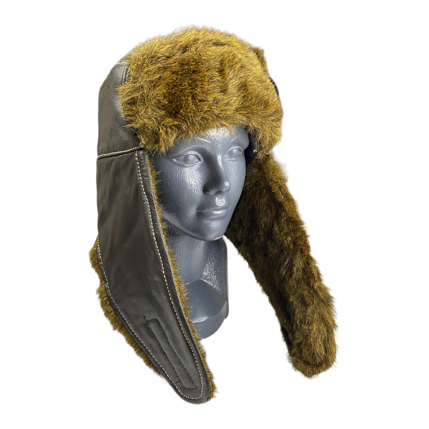 Gorro de piel tipo aviador para invierno