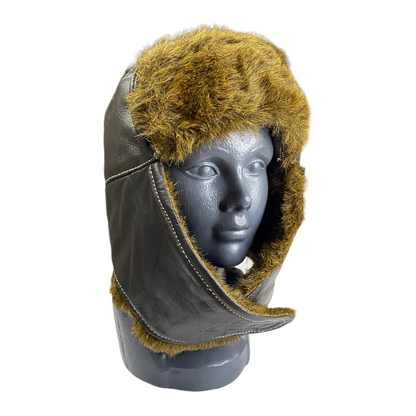 Gorro de piel tipo aviador para invierno