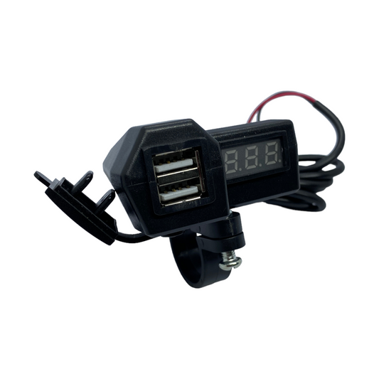 Cargador USB dual con pantalla medidor de voltaje