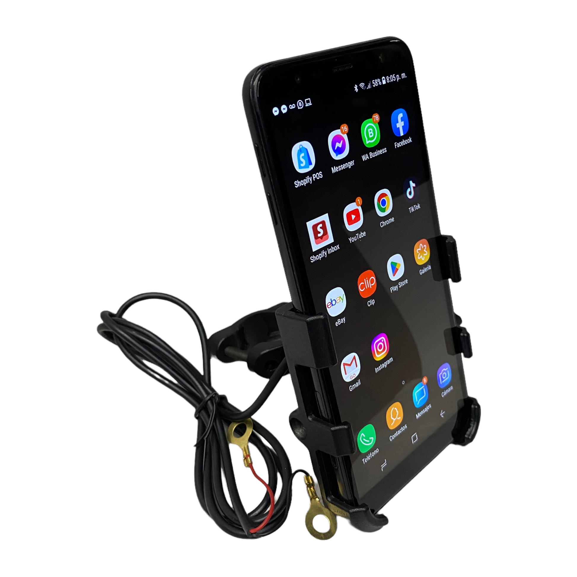 Porta celular metálico con cargador U-Shape