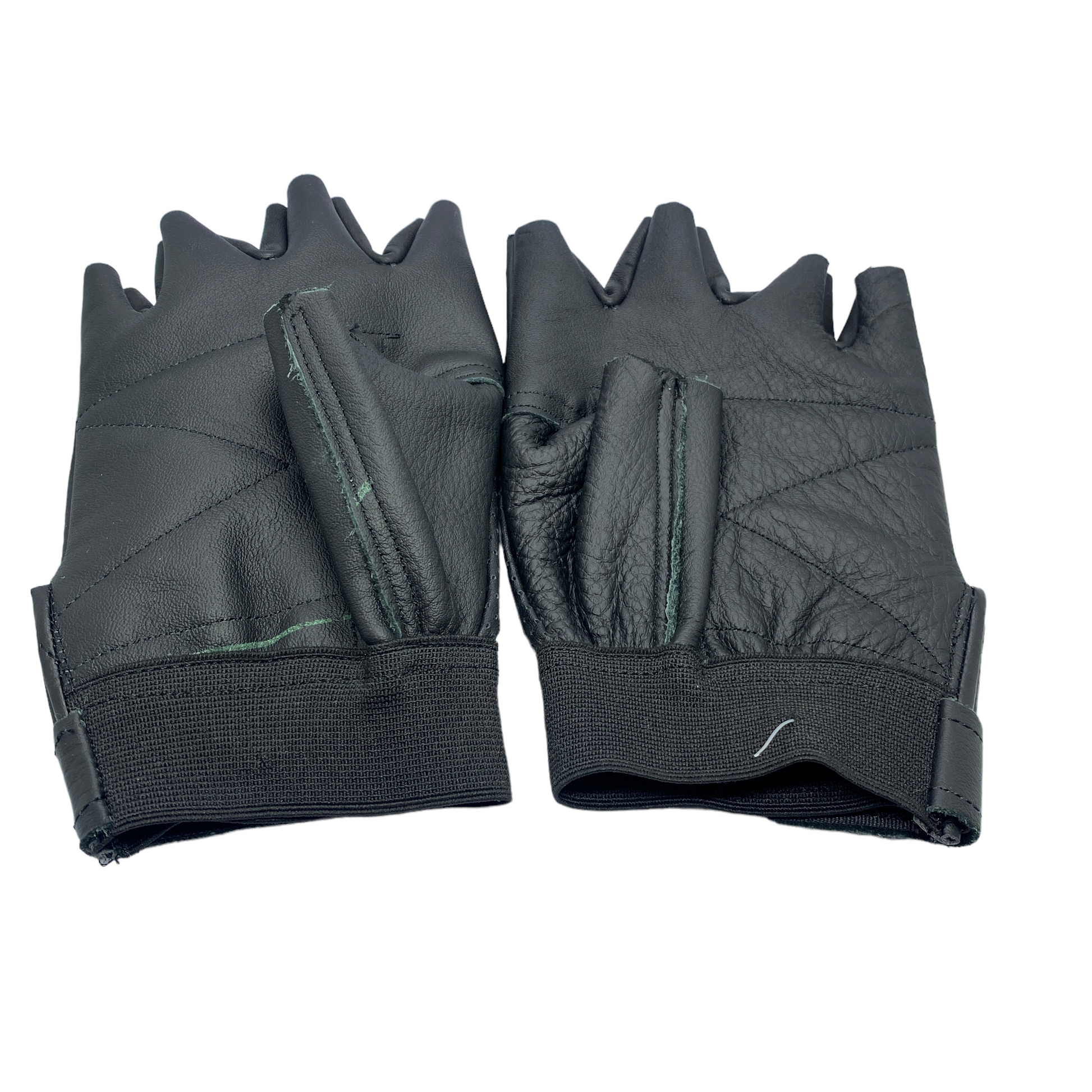 Guantes cortos de piel negros
