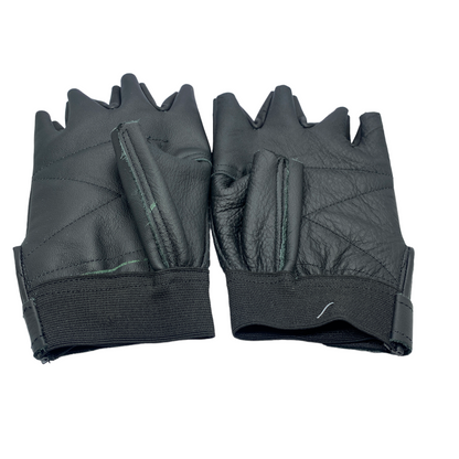 Guantes cortos de piel negros