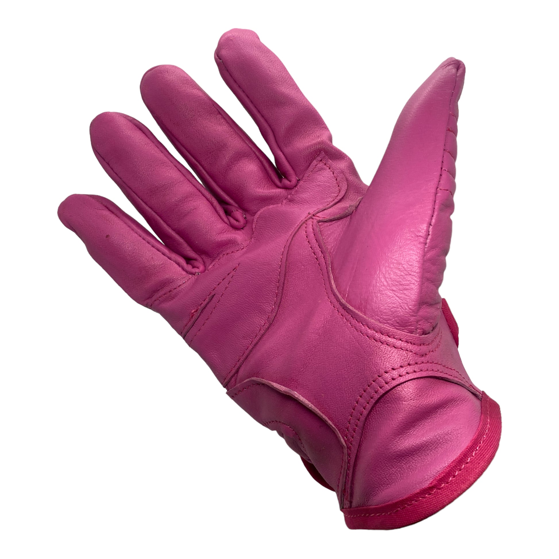 Guantes de piel rosas con protección suave