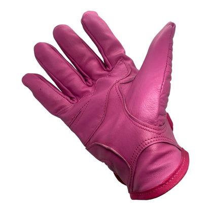 Guantes de piel rosas con protección suave