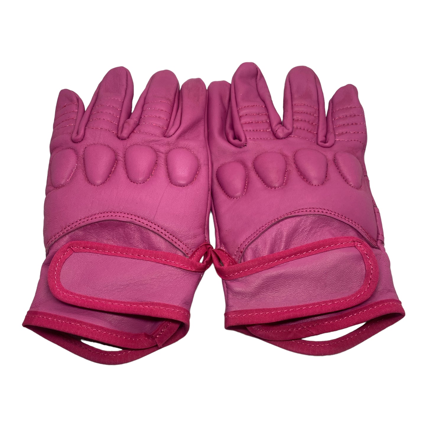 Guantes de piel rosas con protección suave