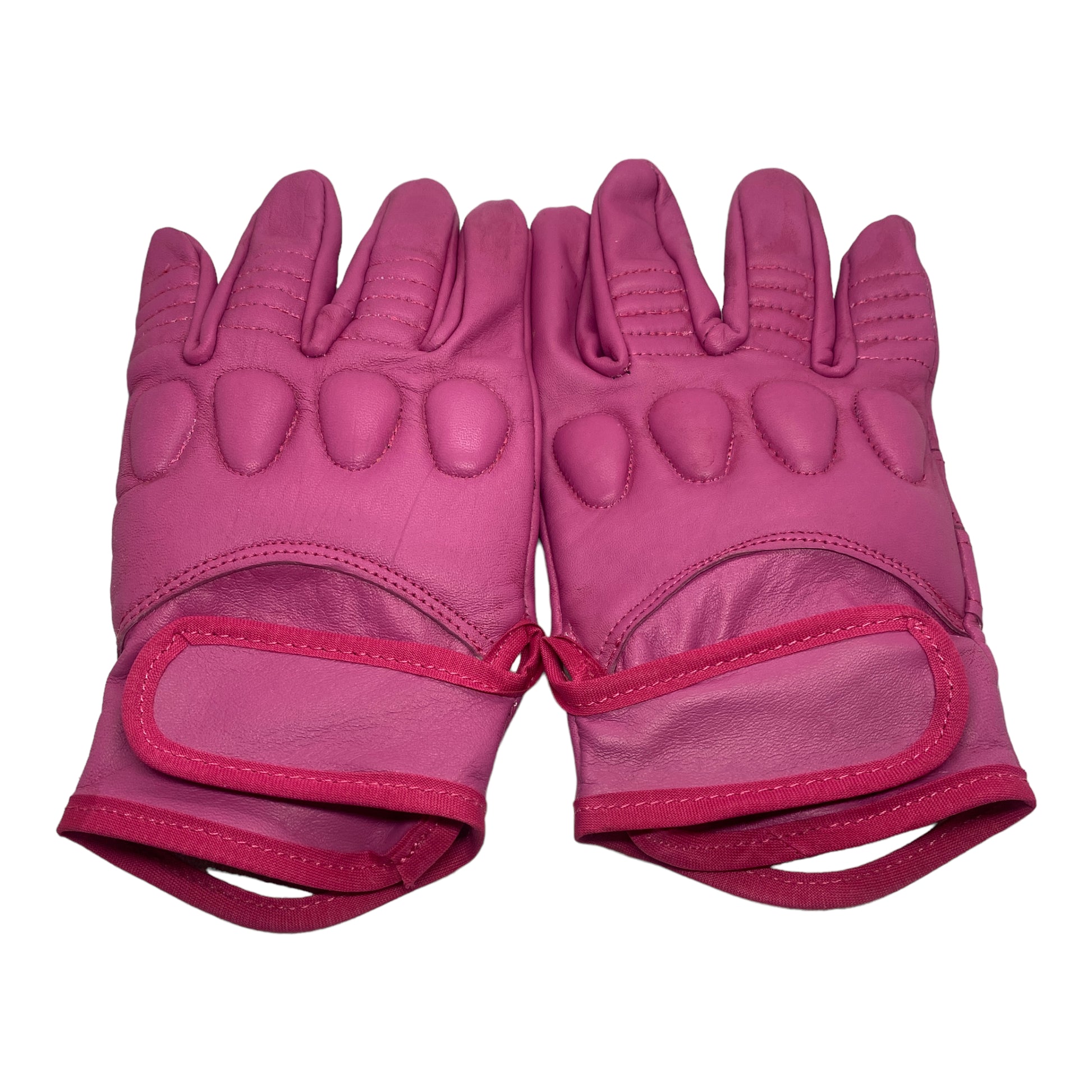 Guantes de piel rosas con protección suave