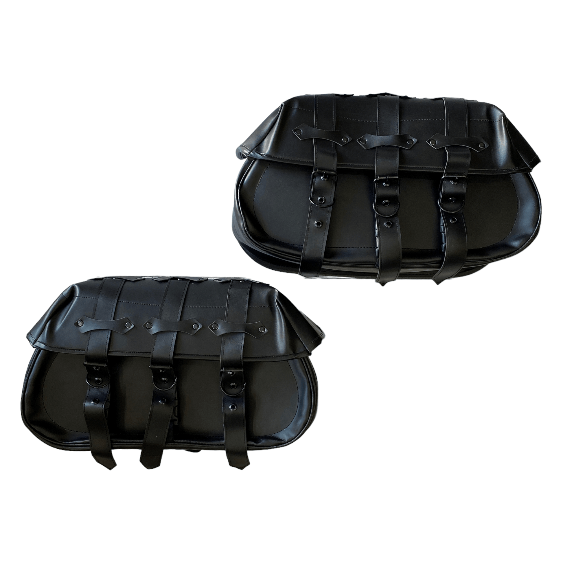 Alforjas de vinipiel para moto Full Black XL