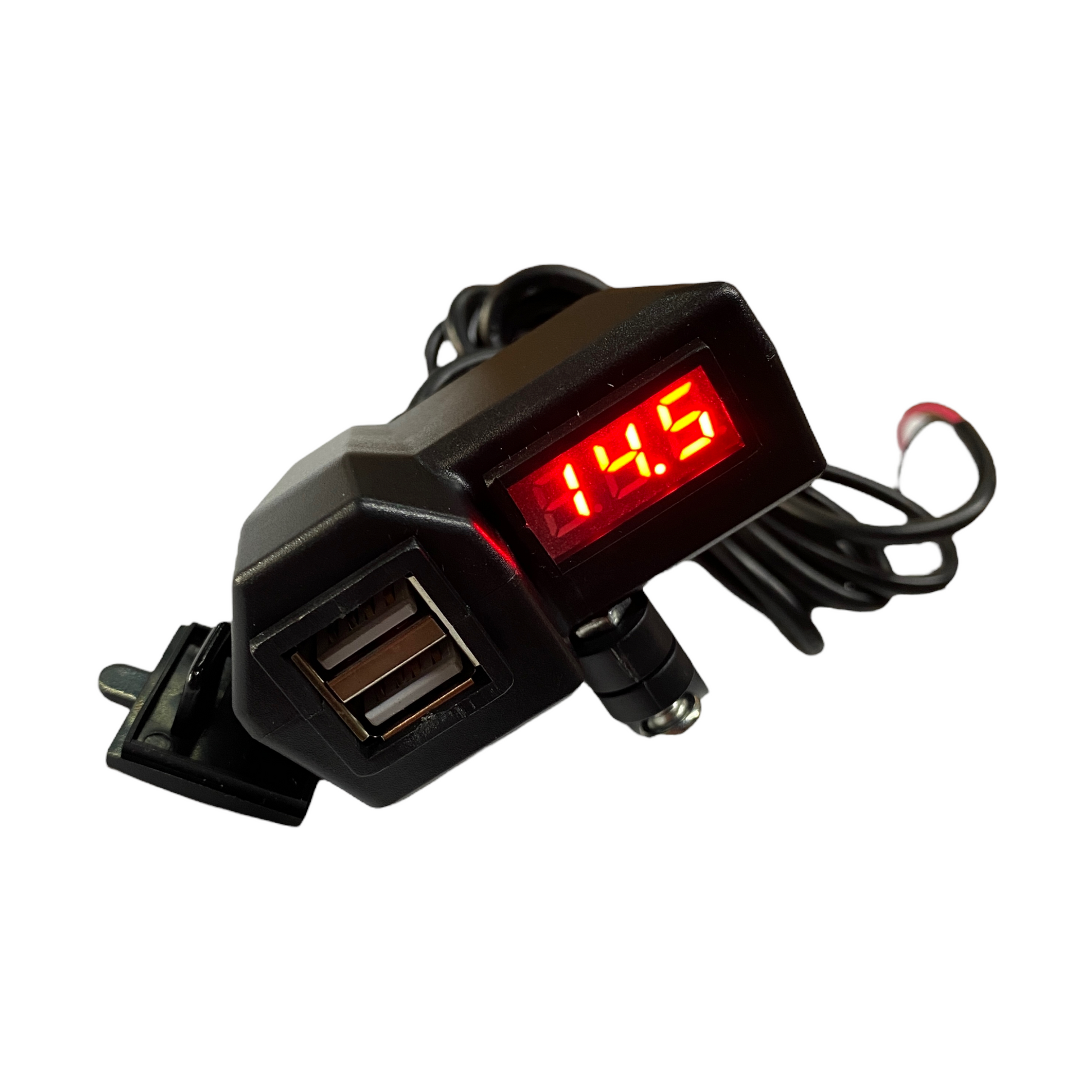Cargador USB dual con pantalla medidor de voltaje