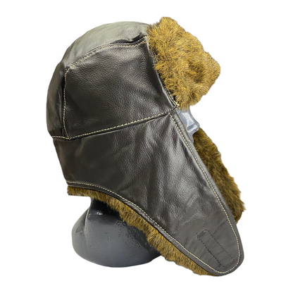 Gorro de piel tipo aviador para invierno