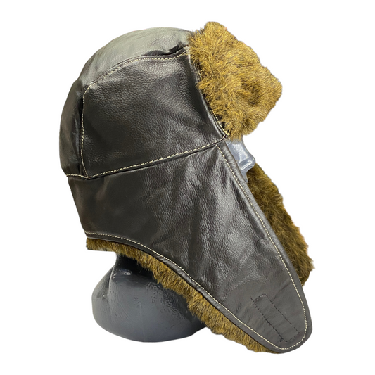 Gorro de piel tipo aviador para invierno