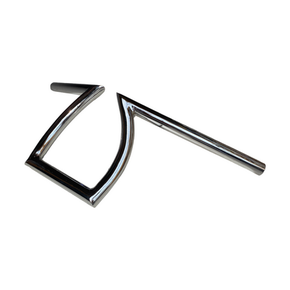 Manillar 1” barra Z Drag Ape Hanger cromado y negro mate