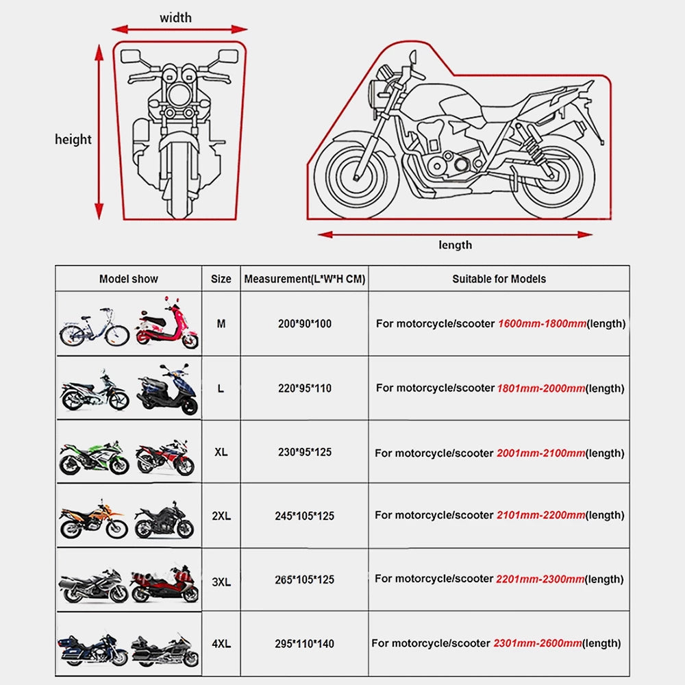 Funda impermeable para moto