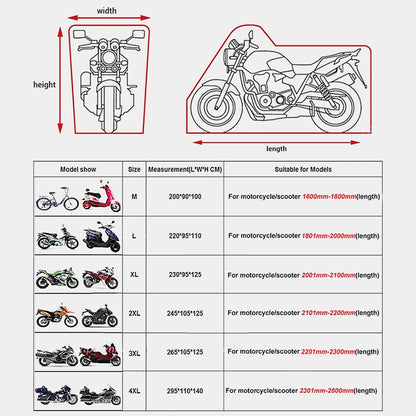 Funda impermeable para moto