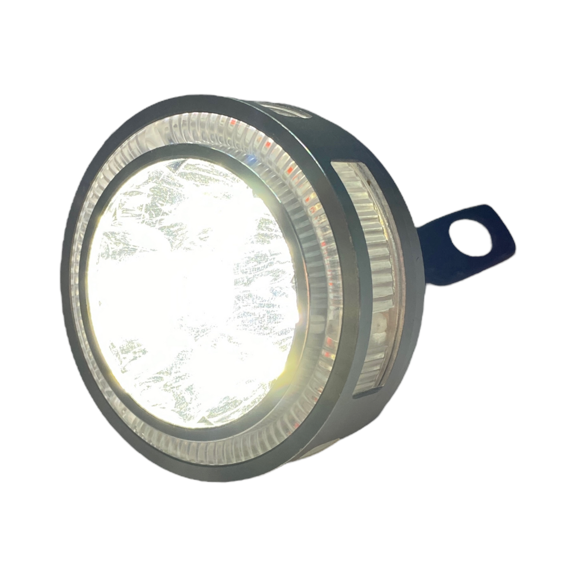 Faro auxiliar LED redondo plateado