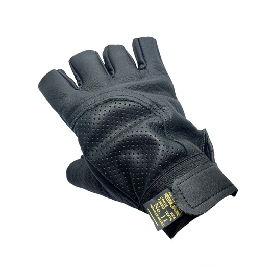 Guantes cortos de piel negros