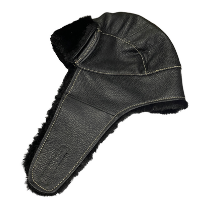 Gorro de piel tipo aviador para invierno